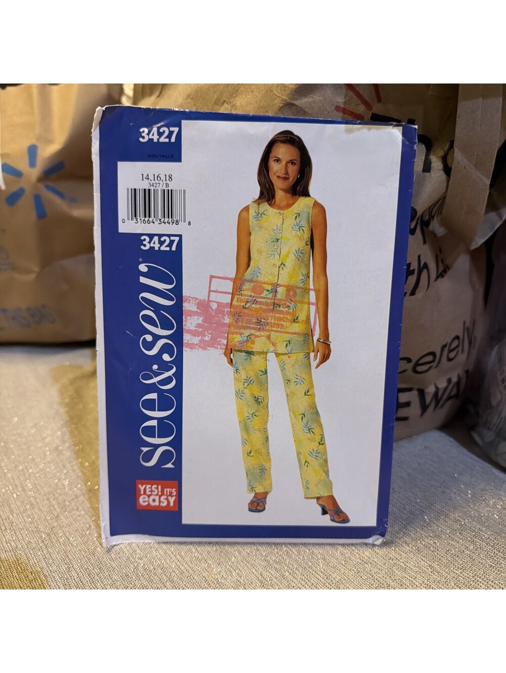 Vintage Size 20-24 See & Sew Sewing Pattern 3427 Misses' Tunic Pants - Uncut